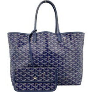 Goyard Saint Louis Navy Blue Goyardine Canvas Tote Bag